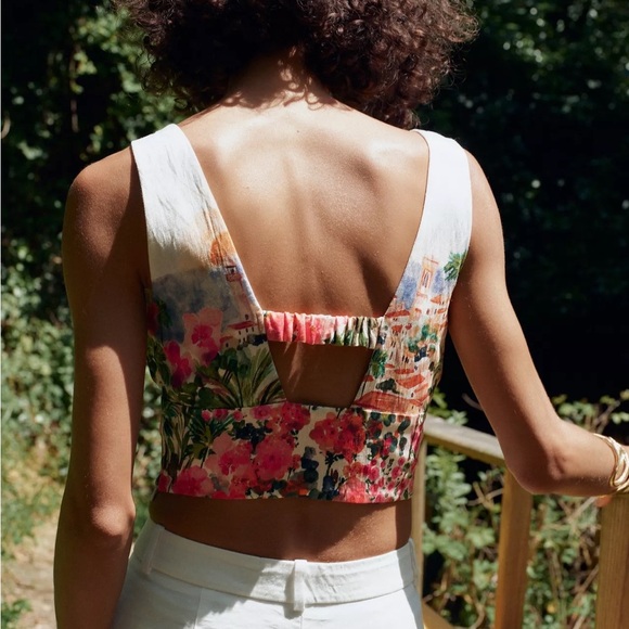 ZARA PRINTED KNOT TOP - Picture 7 of 15